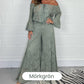 ⏰ Zeitlich begrenztes Angebot – 50 % Rabatt! 🎀 Elegantes Set aus Spitzentop und Hose mit weitem Bein – müheloser Stil in einem Look!✈️Kostenloser Versand