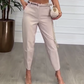 Einfarbige Karottenhose für Damen