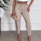 Einfarbige Karottenhose für Damen