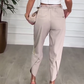 Einfarbige Karottenhose für Damen