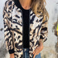 Giacca Bomber da Donna con Stampa Zebrata e Cerniera per l’Autunno