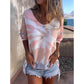 🔥Saldi scottanti 50% DI SCONTO⏳Maglietta oversize da donna con stampa tie-dye