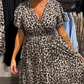 Abito Lungo da Donna con Stampa Leopardata alla Moda