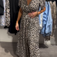 Abito Lungo da Donna con Stampa Leopardata alla Moda
