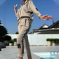Set 2 pezzi casual da donna: felpa con cappuccio e pantaloni da jogging