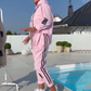 Set 2 pezzi casual da donna: felpa con cappuccio e pantaloni da jogging
