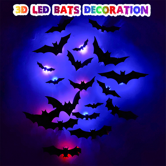 🦇🔥 50% OFF POR TIEMPO LIMITADO | Luces LED 3D de Murciélago para Halloween ✨ Decoración Espeluznante con Efecto Volador Realista para Paredes y Ventanas