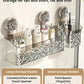 🛁✨Scaffale a ventosa in stile lusso con motivo a ghiacciaio