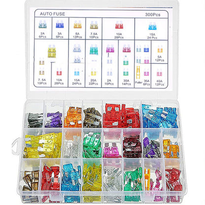 Kit assortiment de fusibles pour voiture 300 pièces