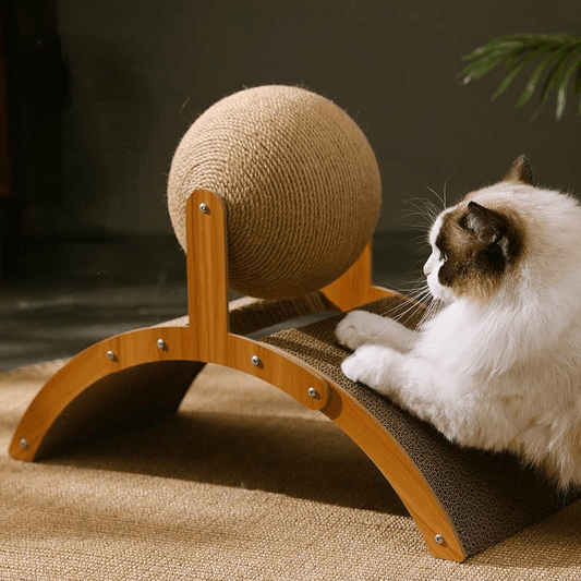 🐱🔥 50% OFF POR TIEMPO LIMITADO | Rascador Bola de Sisal para Gatos ✨ Juguete Interactivo Resistente para Cuidar Muebles y Entretener a tu Mascota