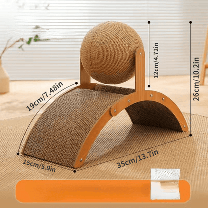 🐱🔥 50% OFF POR TIEMPO LIMITADO | Rascador Bola de Sisal para Gatos ✨ Juguete Interactivo Resistente para Cuidar Muebles y Entretener a tu Mascota
