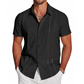👕🔥 ¡OFERTA 50% OFF! Camisa de Manga Corta Hombre – Estilo Elegante y Casual