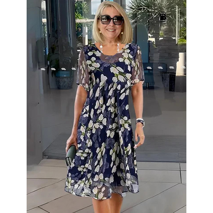 ⏰🔥 ¡50% DE DESCUENTO POR TIEMPO LIMITADO! 👗✨ Vestido de Fiesta de Manga Corta – Corte A y Largo Hasta la Rodilla, Elegancia Instantánea 💖🌟