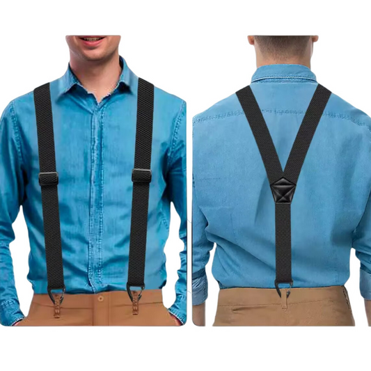 👔🔥 50% OFF POR TIEMPO LIMITADO | Tirantes para Hombre de Alta Resistencia ✨ Diseño X/Y Ajustable con Clips de Gancho, Cómodos y Duraderos para Trabajo y Uso Diario