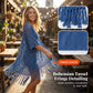 🌴🔥 50% OFF POR TIEMPO LIMITADO | Cárdigan Calado Bohemio para Mujer ✨ Ligero, Fresco y Elegante con Borlas para Verano y Playa