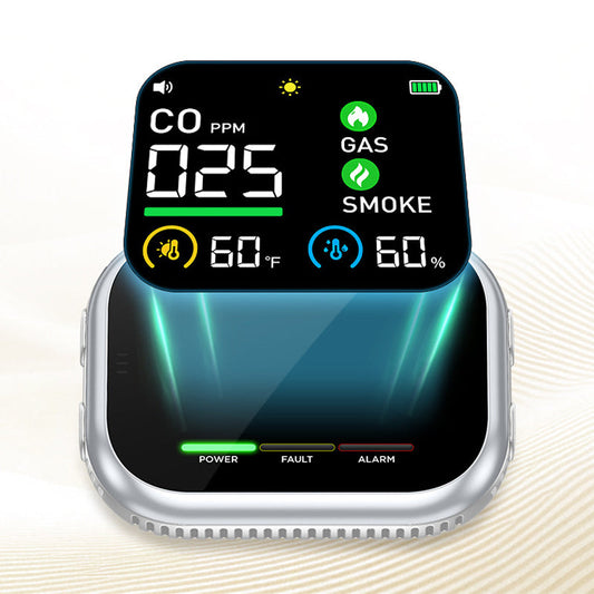 🏠🔥 50% OFF POR TIEMPO LIMITADO | Detector Inteligente de Gases 6 en 1 ✨ Monitor LCD de CO, Humo y Gases Combustibles, Protección para el Hogar