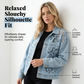 💙✨ ¡OFERTA 50% OFF! Chaqueta Vaquera con Encaje Floral – Estilo Elegante y Único