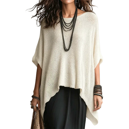 ✨🌸 ¡OFERTA 50% OFF! Top de Punto Calado con Mangas Murciélago para Mujer – Estilo Elegante y Fresco