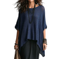 ✨🌸 ¡OFERTA 50% OFF! Top de Punto Calado con Mangas Murciélago para Mujer – Estilo Elegante y Fresco