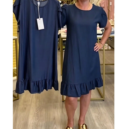 👗💙 ¡OFERTA 50% OFF! Vestido Vaquero con Volantes – Estilo Casual y Elegante para Cada Día