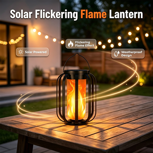 🔥🕯️ 50% OFF POR TIEMPO LIMITADO | Linterna Solar con Efecto Llama Parpadeante ✨ Luz LED Decorativa para Jardín, Patio y Camping con Ambiente Cálido