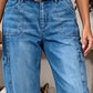👖🔥 50% OFF POR TIEMPO LIMITADO | Pantalones Vaqueros Cortos Cargo para Mujer ✨ Corte Barril Cómodo, Cintura Media y Estilo Casual Moderno