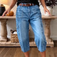 👖🔥 50% OFF POR TIEMPO LIMITADO | Pantalones Vaqueros Cortos Cargo para Mujer ✨ Corte Barril Cómodo, Cintura Media y Estilo Casual Moderno