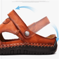 Sandalias de exterior transpirables en cuero suave de talla grande para hombre