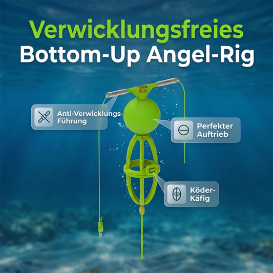 🎣🔥 50% OFF POR TIEMPO LIMITADO | Montaje de Pesca Bottom-Up con Cesta de Cebo ✨ Sistema Antienredos para Mejorar la Presentación del Cebo y Aumentar tus Capturas