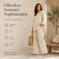 🌿🔥 50% OFF POR TIEMPO LIMITADO | Conjunto Casual de Dos Piezas para Mujer ✨ Mezcla de Lino Fresca, Elegante y Cómoda para Días de Verano