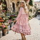 👗🔥 50% OFF POR TIEMPO LIMITADO | Vestido Midi Floral Fluido para Mujer ✨ Manga Larga, Corte Relajado y Estilo Elegante para Cualquier Ocasión