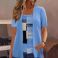 👚✨ 50% OFF POR TIEMPO LIMITADO | Top Falso de Dos Piezas para Mujer 💖 Estilo Elegante con Bloques de Color, Cómodo y Perfecto para Combinar