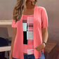 👚✨ 50% OFF POR TIEMPO LIMITADO | Top Falso de Dos Piezas para Mujer 💖 Estilo Elegante con Bloques de Color, Cómodo y Perfecto para Combinar