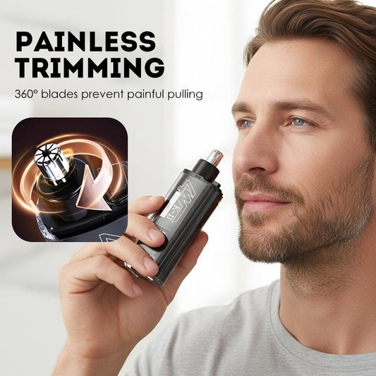 ✂️🔥 50% OFF POR TIEMPO LIMITADO | Cortapelos Eléctrico para Nariz y Orejas ✨ Cuchillas 360°, Pantalla LED y Carga Tipo C para un Aseo Perfecto