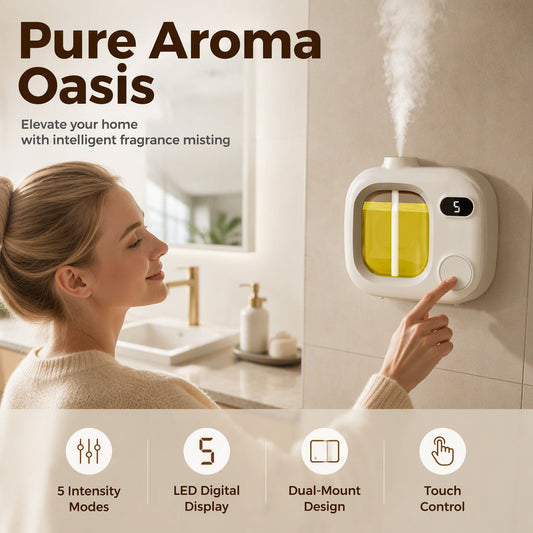 🌿🔥 50% OFF POR TIEMPO LIMITADO | Difusor de Aromas LED Inteligente ✨ Nebulizador de Fragancia con 5 Modos, Montaje en Pared o Escritorio