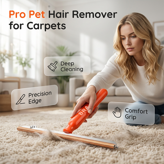 🐾🔥 50% OFF POR TIEMPO LIMITADO | Cepillo Eliminador de Pelo de Mascotas para Alfombras ✨ Herramienta Reforzada para Quitar Pelos de Perro y Gato, Mantener tu Hogar Más Limpio