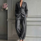 Conjunto de 2 piezas de blazer casual y pantalones para mujer