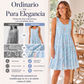 Vestido midi sin mangas con cuello en O y capas para mujer