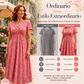 Vestido de mujer con cuello en V, estampado floral y cintura torcida