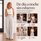 👖🔥 50% OFF POR TIEMPO LIMITADO | Pantalones de Pierna Ancha de Cintura Alta para Mujer ✨ Diseño con Ribete de Contraste, Elegancia y Comodidad Todo el Día