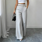 👖🔥 50% OFF POR TIEMPO LIMITADO | Pantalones de Pierna Ancha de Cintura Alta para Mujer ✨ Diseño con Ribete de Contraste, Elegancia y Comodidad Todo el Día