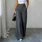 👖🔥 50% OFF POR TIEMPO LIMITADO | Pantalones de Pierna Ancha de Cintura Alta para Mujer ✨ Diseño con Ribete de Contraste, Elegancia y Comodidad Todo el Día