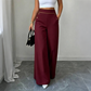 👖🔥 50% OFF POR TIEMPO LIMITADO | Pantalones de Pierna Ancha de Cintura Alta para Mujer ✨ Diseño con Ribete de Contraste, Elegancia y Comodidad Todo el Día