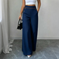 👖🔥 50% OFF POR TIEMPO LIMITADO | Pantalones de Pierna Ancha de Cintura Alta para Mujer ✨ Diseño con Ribete de Contraste, Elegancia y Comodidad Todo el Día