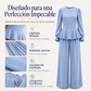 👗🔥 50% OFF POR TIEMPO LIMITADO | Conjunto Elegante para Mujer de Blusa con Mangas Abullonadas y Pantalones de Pierna Ancha ✨ Estilo Sofisticado, Comodidad y Moda Todo el Día