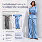 👗🔥 50% OFF POR TIEMPO LIMITADO | Conjunto Elegante para Mujer de Blusa con Mangas Abullonadas y Pantalones de Pierna Ancha ✨ Estilo Sofisticado, Comodidad y Moda Todo el Día