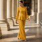 👗🔥 50% OFF POR TIEMPO LIMITADO | Conjunto Elegante para Mujer de Blusa con Mangas Abullonadas y Pantalones de Pierna Ancha ✨ Estilo Sofisticado, Comodidad y Moda Todo el Día