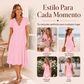 👗🔥 50% OFF POR TIEMPO LIMITADO | Vestido de Mujer con Cuello en V Festoneado y Bordados Calados ✨ Elegancia Femenina, Diseño Fresco y Estilo Sofisticado