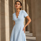 👗🔥 50% OFF POR TIEMPO LIMITADO | Vestido de Mujer con Cuello en V Festoneado y Bordados Calados ✨ Elegancia Femenina, Diseño Fresco y Estilo Sofisticado