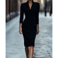 👗🔥 50% OFF POR TIEMPO LIMITADO | Vestido Elegante de Oficina para Mujer con Cuello en V ✨ Corte Entallado, Figura Favorecedora y Estilo Sofisticado Todo el Día